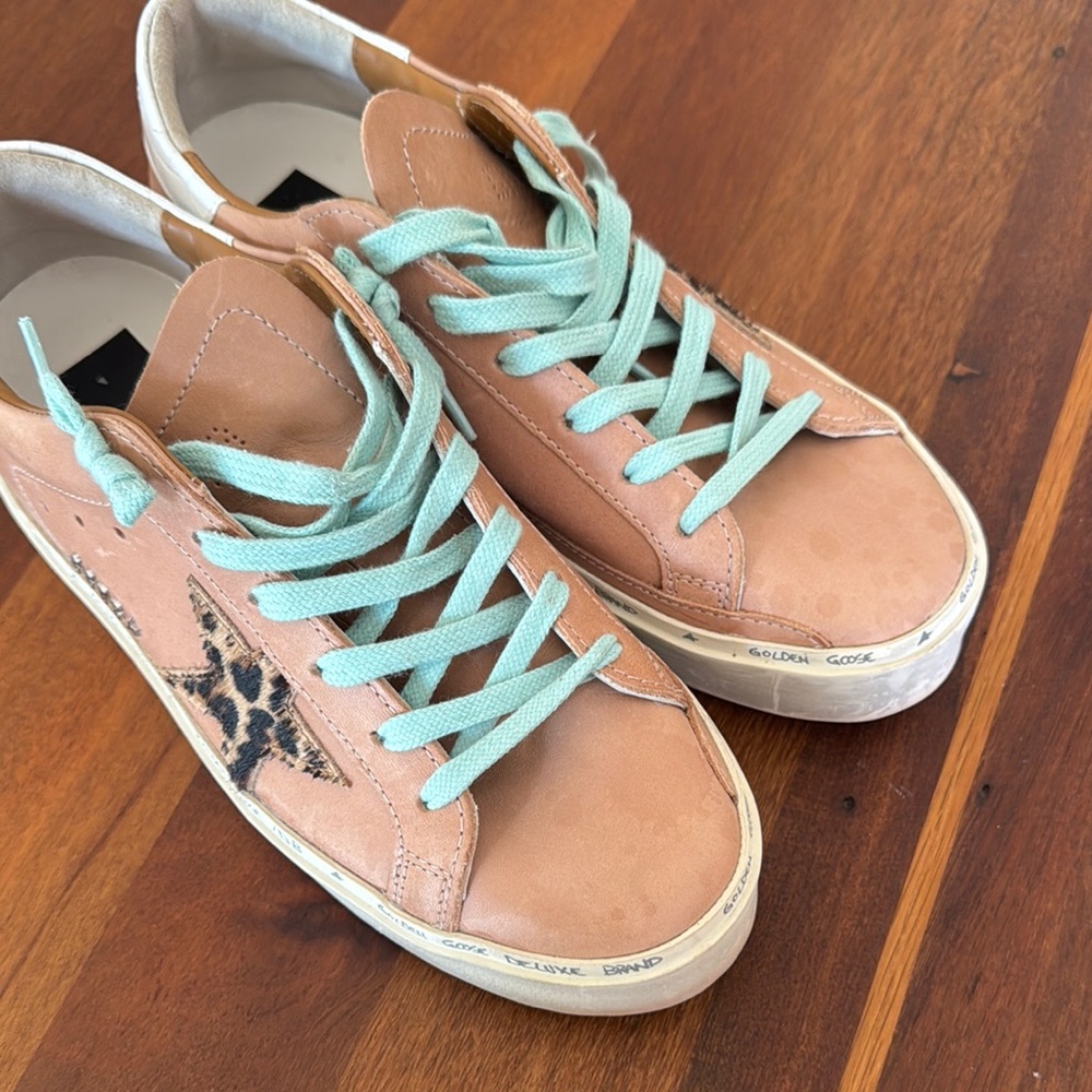 Golden Goose Women's Sneakers - Tan and Mint